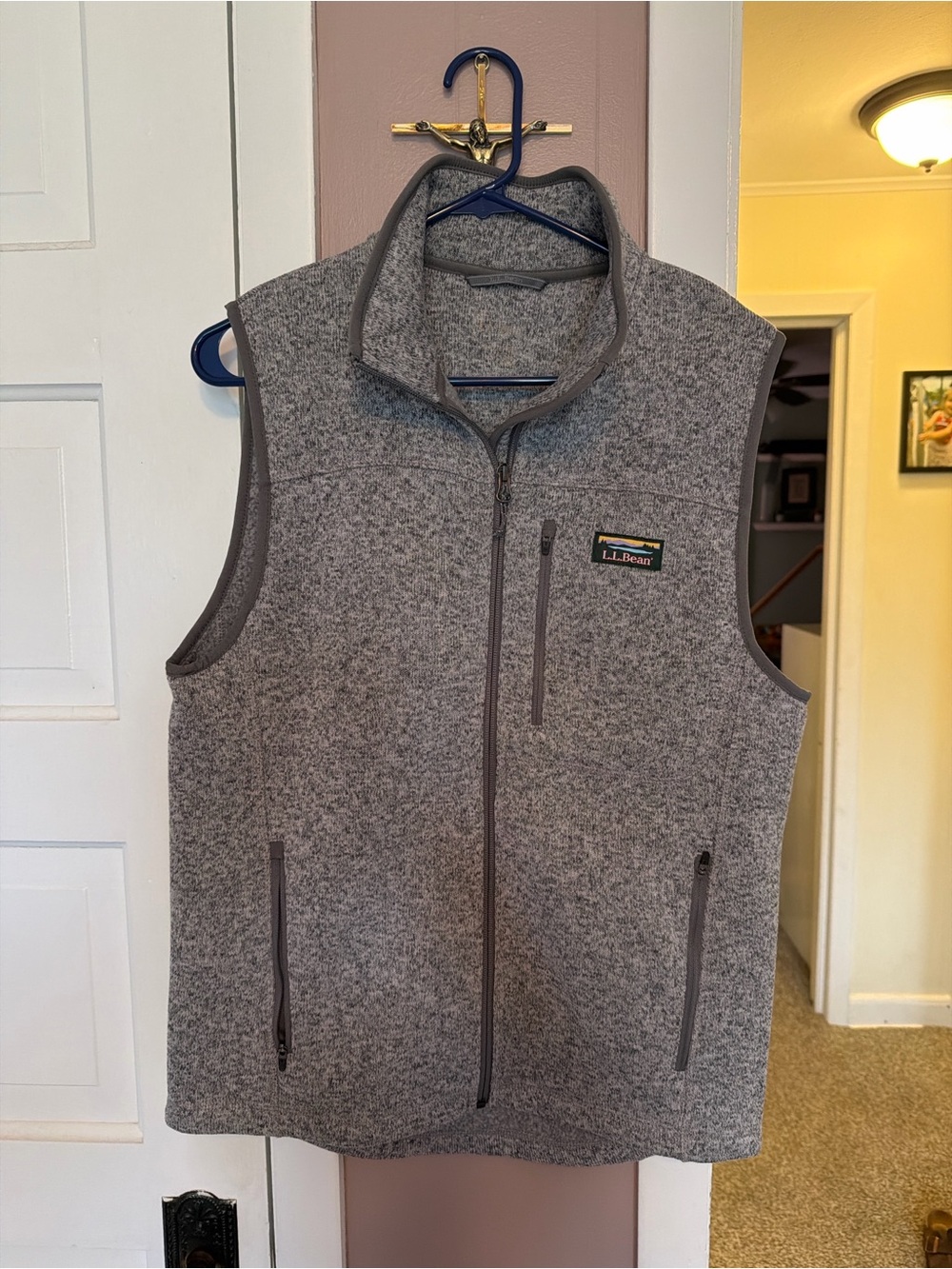 L.L.Bean Gray Men's Fleece Vest